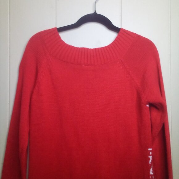 Holiday Time Christmas Sweater S 4-6 Llama Long Sleeve Red - Picture 2 of 13
